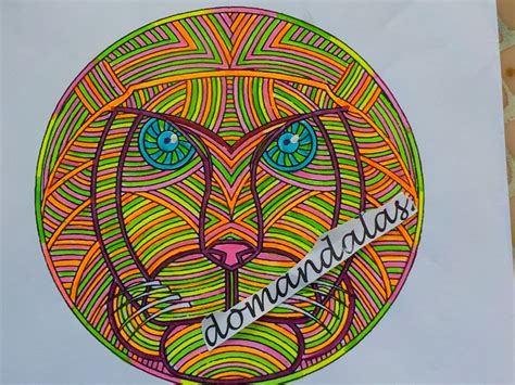 Artistic lion Mandala - Mandalas with animals - 100% Mandalas Zen & Anti-stress