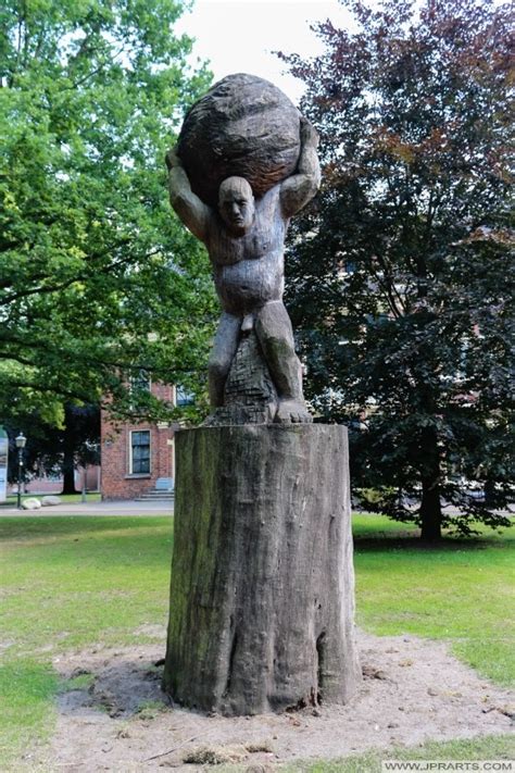 Sisyphus Statue In Assen, The Netherlands.