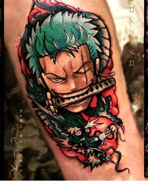 Incredible Roronoa Zoro Tattoo Design