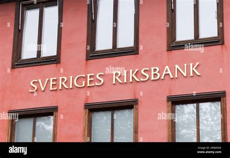 Signs and symbols, Sveriges Riksbank logo, Uppsala, Sweden Stock Photo ...