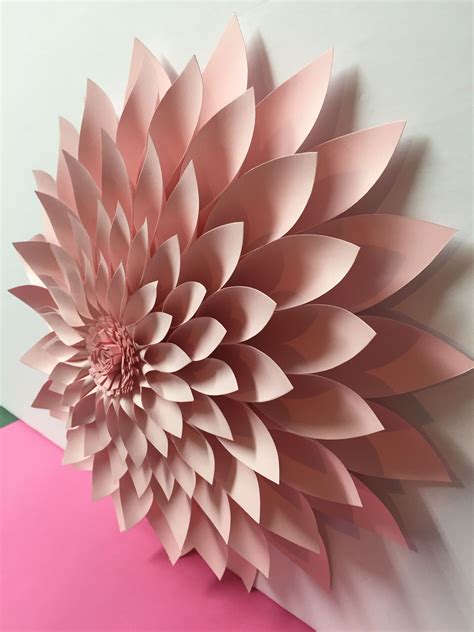 3D paper flower in blush pink. Perfect for any event or backdrop!! designswithlovepaper@gmail ...