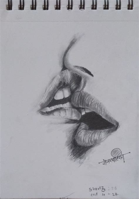 Kiss#love#valentine day# painting# lips# Sketch | Lips sketch, Sketches, Eye art