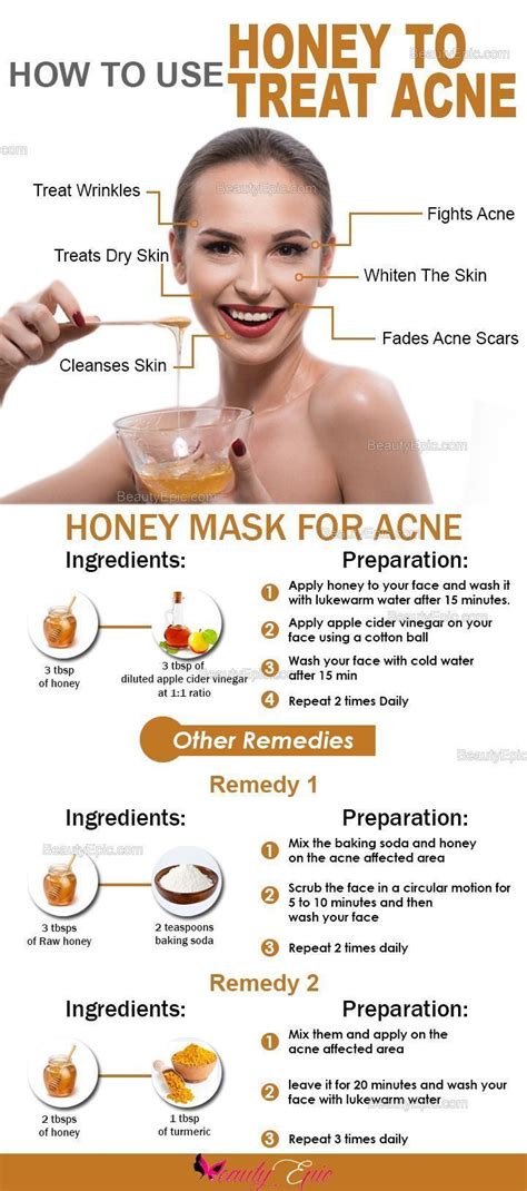 7 Effective Ways to Get Rid of Acne with Honey | How to treat acne, Honey for acne, How to get ...