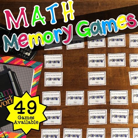 Math Memory Games for your Classroom | Creative math, Math, Memory games