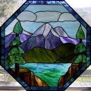 stainedglass images mountain scenes - Google Search Stained Glass Tattoo, Stained Glass Paint ...