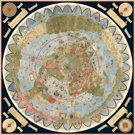Buy 1587 Flat Earth of the World Urbano Monte Historic Wall Globe Model (3 sizes) (23"x23 ...