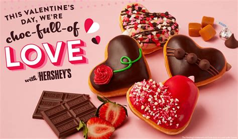 Krispy Kreme Debuts New Valentine's Heart-Shaped Donuts Made With Real Hershey's Chocolate - The ...