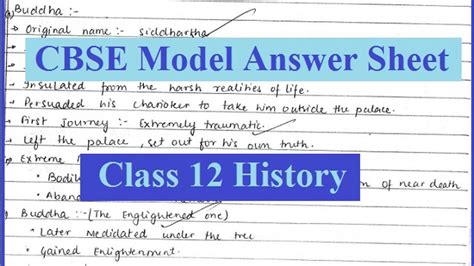 CBSE 12th History Board Exam 2020: Check Answer Sheet of Previous Year ...