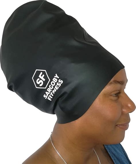 Sargoby Fitness Extra Large Swim Cap for Braids and Dreadlocks Use Unisex XL Swim Cap Also use ...