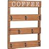 EMAISON Solid Wood Coffee Mug Holder Wall Mounted, Rustic Cup Rack with ...