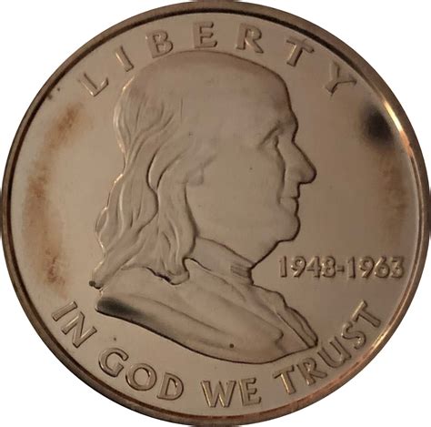 1 oz Copper (Franklin Liberty - In god we trust) - United States – Numista