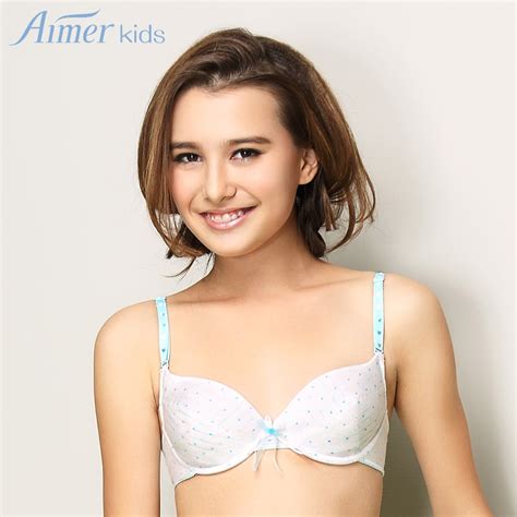 Aimer kids child new arrival adorer small fresh mdash . young girl non woven cup bra aj115054-in ...