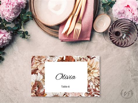 Name Cards Wedding Template Name Card Template for Wedding - Etsy