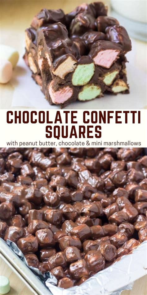 Chocolate Confetti Squares | Recipe | Unsweetened chocolate, Homemade sweets, Favorite christmas ...