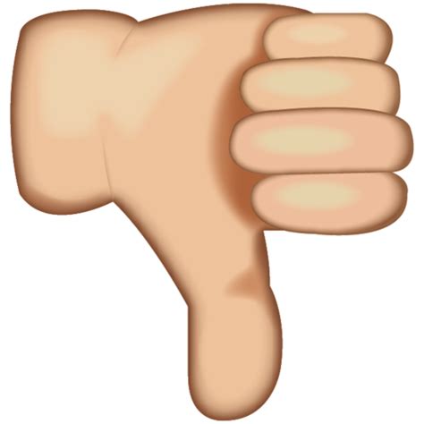 Download White Thumbs Down Sign Emoji Icon | Emoji Island | Thumbs down ...