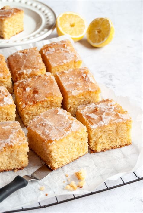 lemon drizzle traybake - Something Sweet Something Savoury