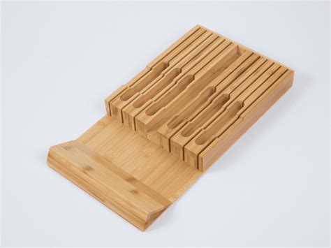 Mainstays 12 Slot Bamboo In-Drawer Knife Block - Walmart.com