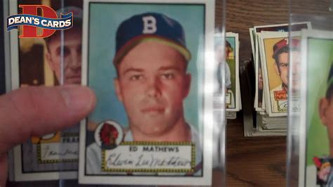 Dean's Cards - 1952 Topps Baseball Cards - YouTube