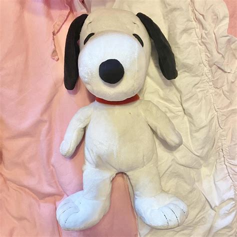 cute dog snoopy from charlie brown plush plushy 🩷🩷🩷... - Depop