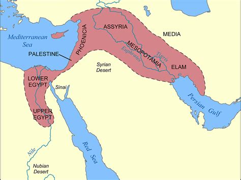 Mesopotamia Physical Map