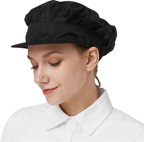 Amazon.com: RECECASA 2 Pcs Chef Hats - Mesh Kitchen Chef Caps, Drawstring Hair Nets Food Service ...