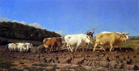 Ploughing in the Nivernais by Jules Jacques Veyrassat - Canvas Art Print | Google art project ...
