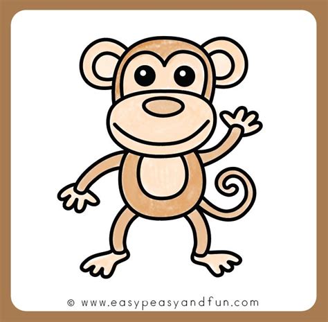 How to Draw a Monkey – Step by Step Drawing Guide | Monkey drawing easy, Monkey drawing, Monkey ...