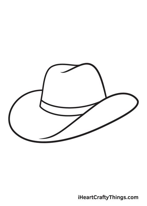 Cowboy Hat Drawing - How To Draw A Cowboy Hat Step By Step