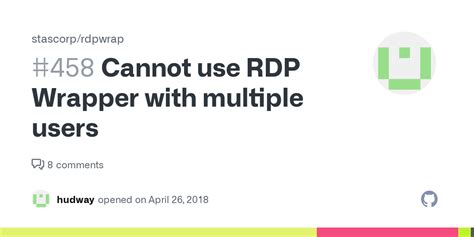 Cannot use RDP Wrapper with multiple users · Issue #458 · stascorp ...