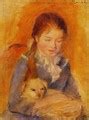 Girl And Cat - Pierre Auguste Renoir - WikiGallery.org, the largest gallery in the world