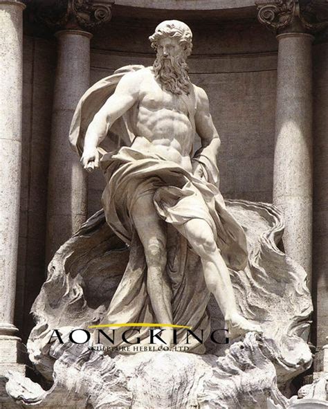 Roman mythology Poseidon statue | Sculpture | Marble decoration