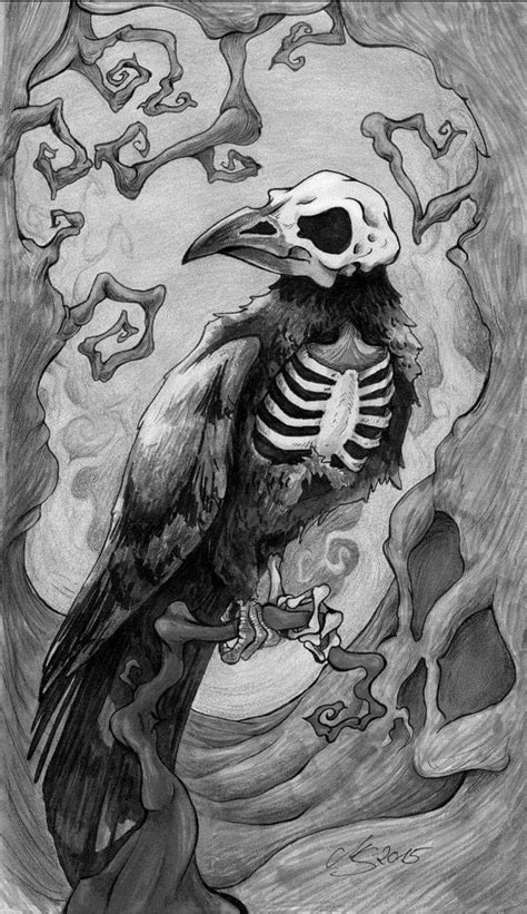 Pin by Sheri Lynn on Bones ☠ | Raven artwork, Creepy art, Raven art