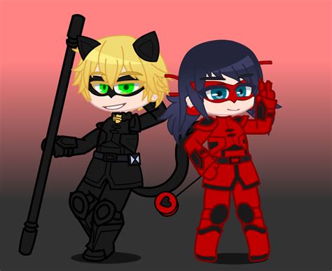 I redesigned Chat Noir and Ladybug in Gacha Club! : r/GachaClub