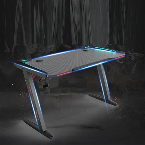 Best Selling Gaming Table With Led Lights Pc Laptop Computer Gaming Desk - Buy Computer Gaming ...