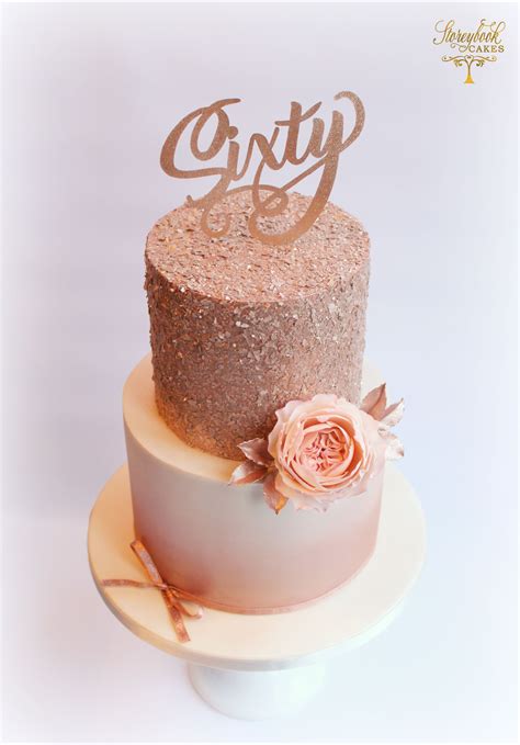 ombre rose gold cake - Google Search | 60th birthday cakes, Birthday cake for mom, Tiered cakes ...