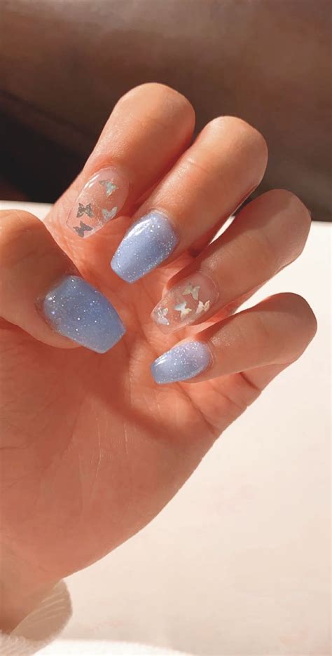 Blue Acrylic Nails, Simple Acrylic Nails, Acrylic Nails Coffin Short ...