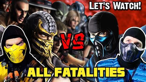 Scorpion and Sub-Zero React to Mortal Kombat 9 All Fatalities! | MKX ...