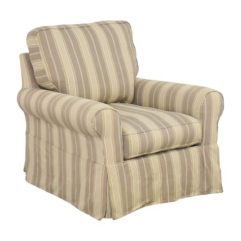 46% OFF - Raymour & Flanigan Raymour & Flanigan Stripe Swivel Rocker Chair / Chairs