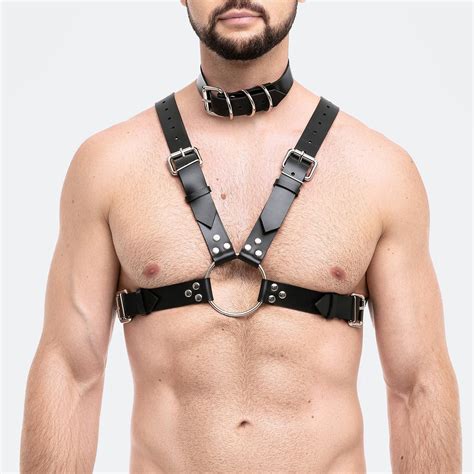 X Harness Men / Chest Harness / Male Leather Body Harness / | Etsy