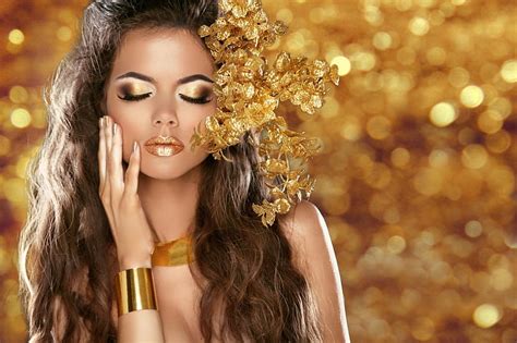 Gold, bracelet, nail polish, makeup, women, HD wallpaper | Peakpx