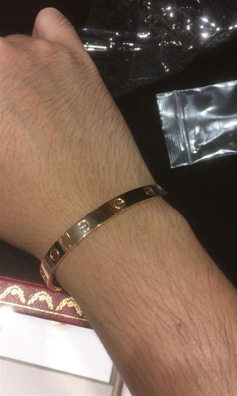 Cartier Love Bracelet Rose Gold Size 18, Luxury, Accessories on Carousell