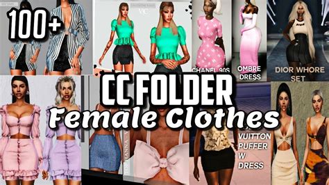 SIMS 4 FEMALE CLOTHES CC FOLDER (100+ ITEMS) *summer* ⛱ | TrinityRarity - YouTube