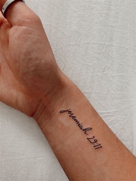 Jeremiah 29:11 tattoo | Scripture tattoos, Verse tattoos, Subtle tattoos