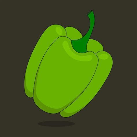 Premium Vector | Green pepper vegetable isolated icon