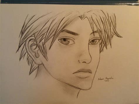 Realistic Anime Pencil Drawing