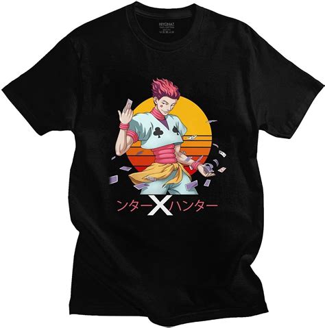 Cool Male Anime H x H T-Shirt Short Sleeve Cotton Manga Tshirt Leisure Hxh Hisoka Morow Tee ...