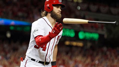 5 GIFs and photos of Bryce Harper's bat flip and hair flips