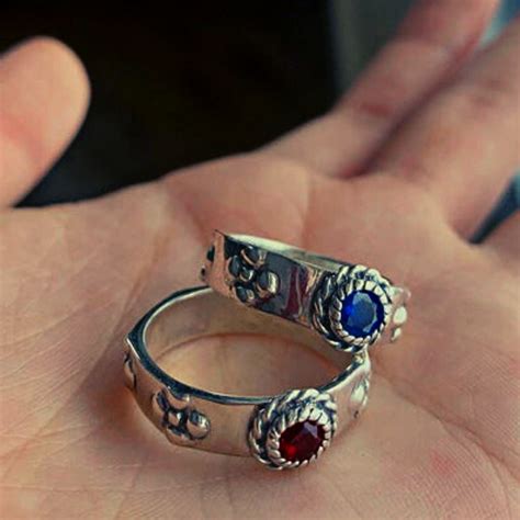 Matching Howl and Sophie Ring Set in Sterling Silver with Faceted Imit | Matching jewelry ...