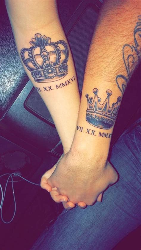 Roman Numerals Couple Tattoo
