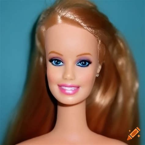 Hyperrealistic barbie doll portrait on Craiyon